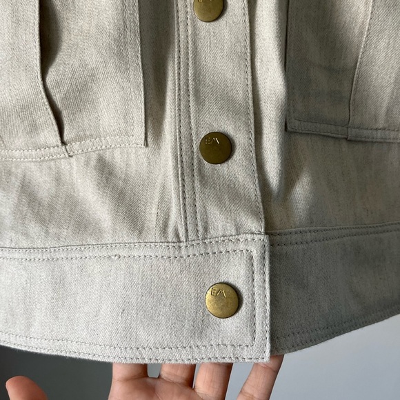 ELLIE MAE Kason Denim Jacket Silk/Linen Jacket Size XS - Picture 9 of 16